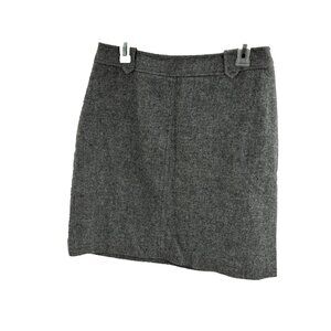Talbots Womens Size 8 Petite Gray Wool Blend Tweed Career Work Skirt Classic